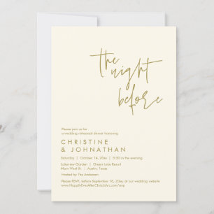 The Night Before, Wedding Rehearsal Dinner Invitation