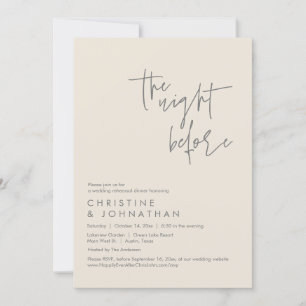 The Night Before, Wedding Rehearsal Dinner Invitation