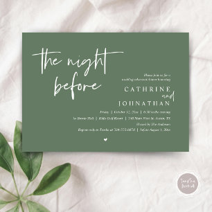The night before, Wedding Rehearsal Dinner Invitation
