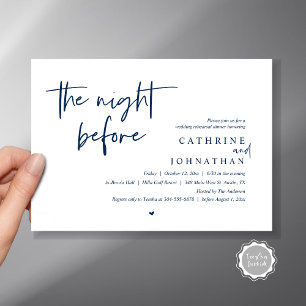 The night before, Wedding Rehearsal Dinner Invitation
