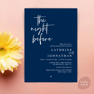 The night before, Wedding Rehearsal Dinner Invitation