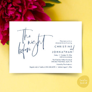 The Night Before, Wedding Rehearsal Dinner Invitation