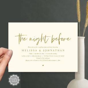 The Night Before, Wedding Rehearsal Dinner Invitation