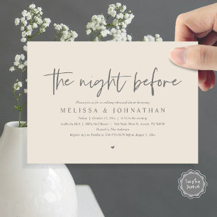 The Night Before, Wedding Rehearsal Dinner Invitation