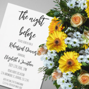 The Night Before Wedding Rehearsal Dinner Invitation