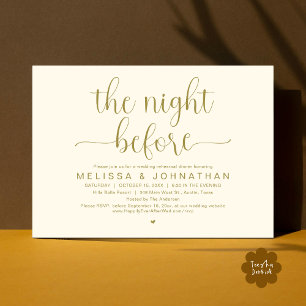 The Night Before, Wedding Rehearsal Dinner Invitation