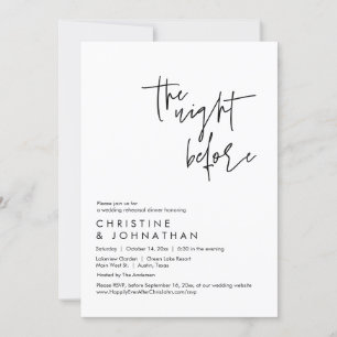 The Night Before, Wedding Rehearsal Dinner Invitation
