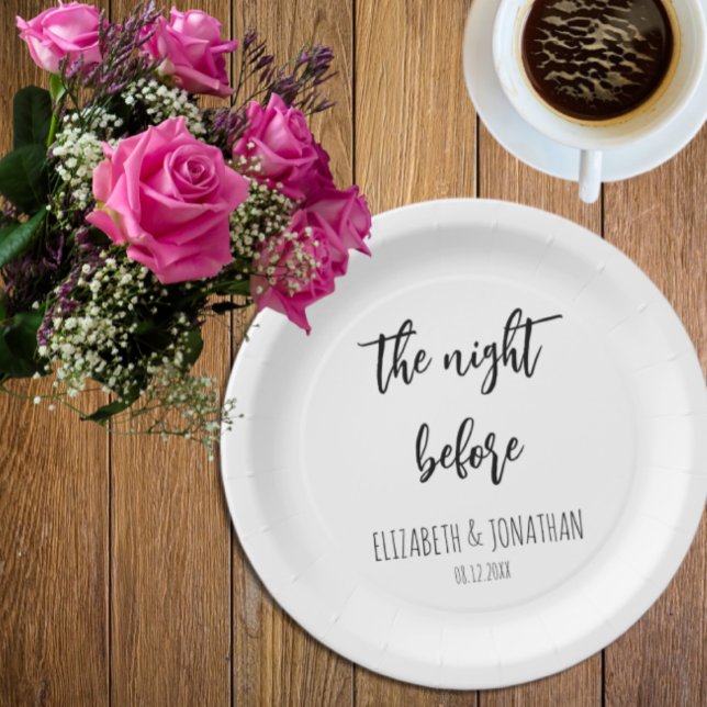 The Night Before Wedding Rehearsal Dinner Paper Plate (Creator Uploaded)
