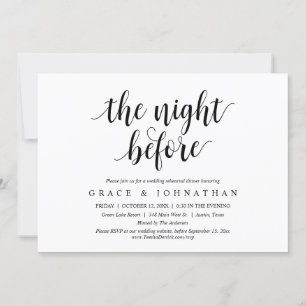 The Night Before, Wedding Rehearsal Dinner Party Invitation