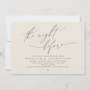 The Night Before, Wedding Rehearsal Dinner Party Invitation