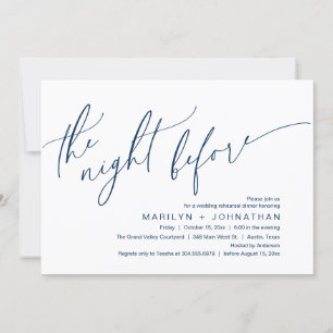 The Night Before, Wedding Rehearsal Dinner Party Invitation