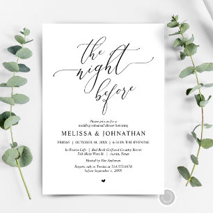 The Night Before, Wedding Rehearsal Dinner Party Invitation