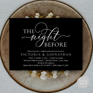 The Night Before, Wedding Rehearsal Dinner Party Invitation