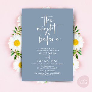 The Night Before, Wedding Rehearsal Dinner Party Invitation