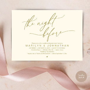 The Night Before, Wedding Rehearsal Dinner Party Invitation