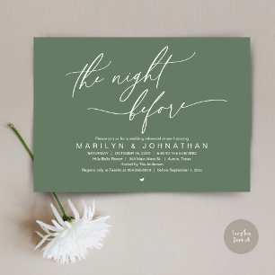 The Night Before, Wedding Rehearsal Dinner Party Invitation