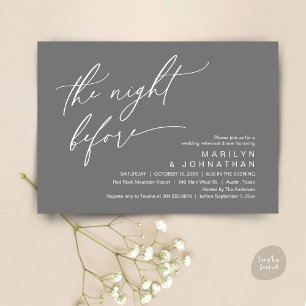 The Night Before, Wedding Rehearsal Dinner Party Invitation