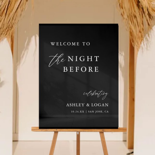 The Night Before Wedding Rehearsal Dinner Welcome  Acrylic Sign (Creator Uploaded)