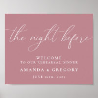 The Night Before Wedding Rehearsal Dinner Welcome