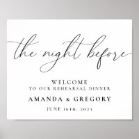 The Night Before Wedding Rehearsal Dinner Welcome