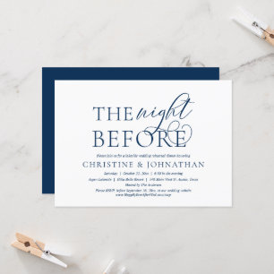 The Night Before, Wedding Rehearsal Party Dinner Invitation