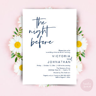 The Night Before, Wedding Rehearsal Party Dinner Invitation