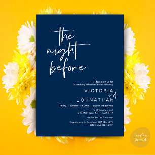 The Night Before, Wedding Rehearsal Party Dinner Invitation