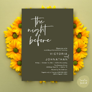 The Night Before, Wedding Rehearsal Party Dinner Invitation