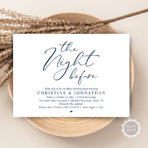 The Night Before Wedding Rehearsal Romantic Dinner Invitation