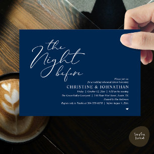The Night Before Wedding Rehearsal Romantic Dinner Invitation