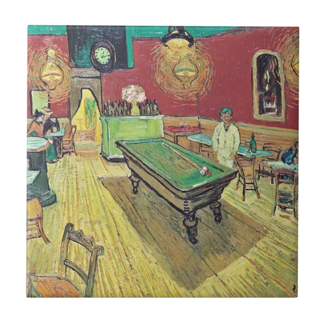 The Night Cafe by Van Gogh Tile (Front)