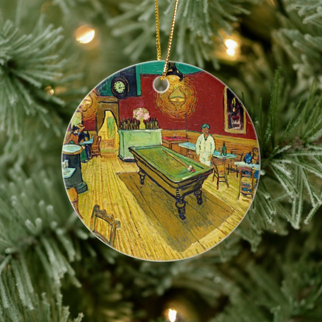 The Night Cafe by Vincent Van Gogh Ceramic Ornament (Tree)