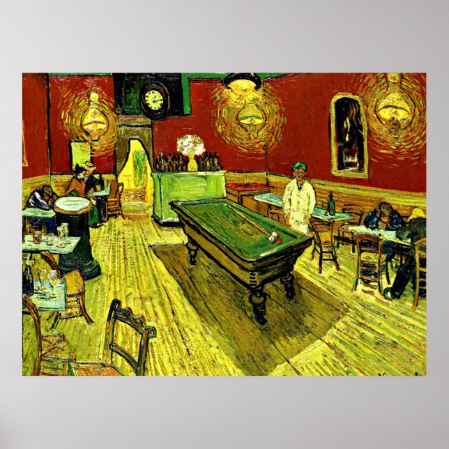 The Night Cafe by Vincent van Gogh Poster (Front)