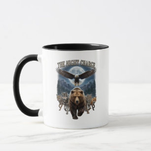 The Night Charge: Eagle Bear Wolf Forest Guardians Mug