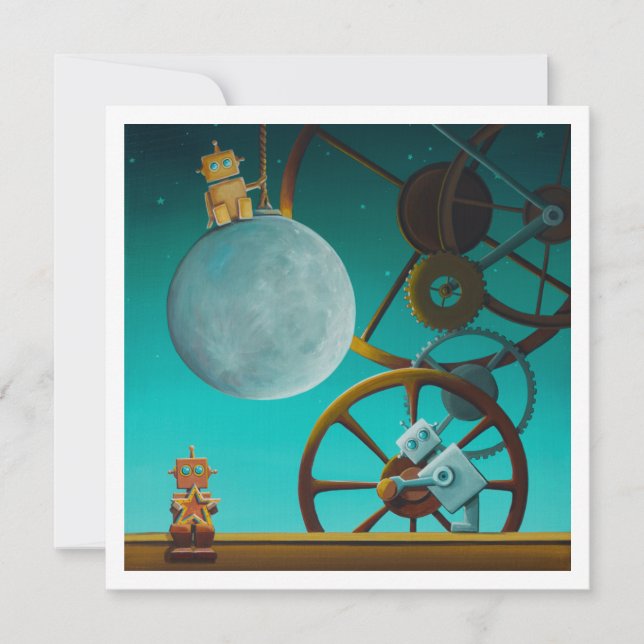 The Night Shift Moon Robots - Mini Print (Front)