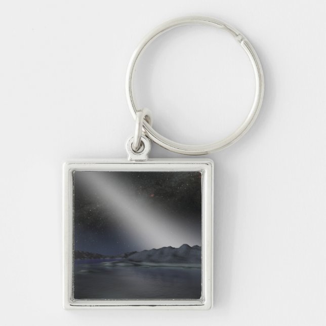 The night sky from a hypothetical alien planet key ring (Front)