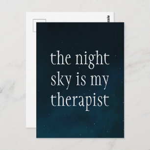 The Night Sky is my Therapist Dark Skies Goth Postcard