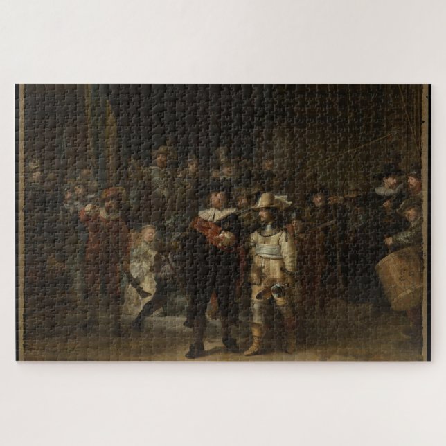 The Night Watch (1642) by Rembrandt van Rijn Jigsaw Puzzle (Horizontal)