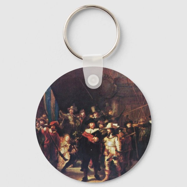 The Night Watch By Rembrandt Harmensz. Van Rijn Key Ring (Front)