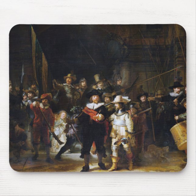 The Night Watch, Rembrandt, 1642 Mouse Pad (Front)