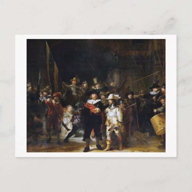 The Night Watch, Rembrandt, 1642 Postcard (Front)