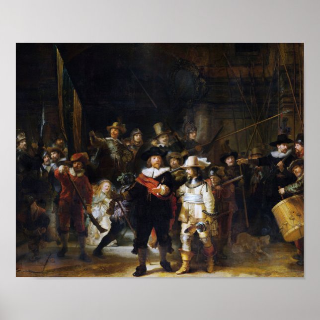 The Night Watch, Rembrandt, 1642 Poster (Front)