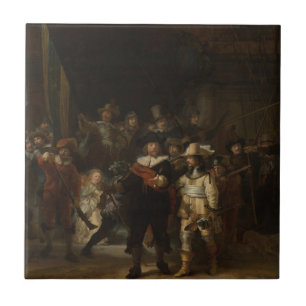 The Night Watch Rembrandt Baroque Masterpiece Ceramic Tile