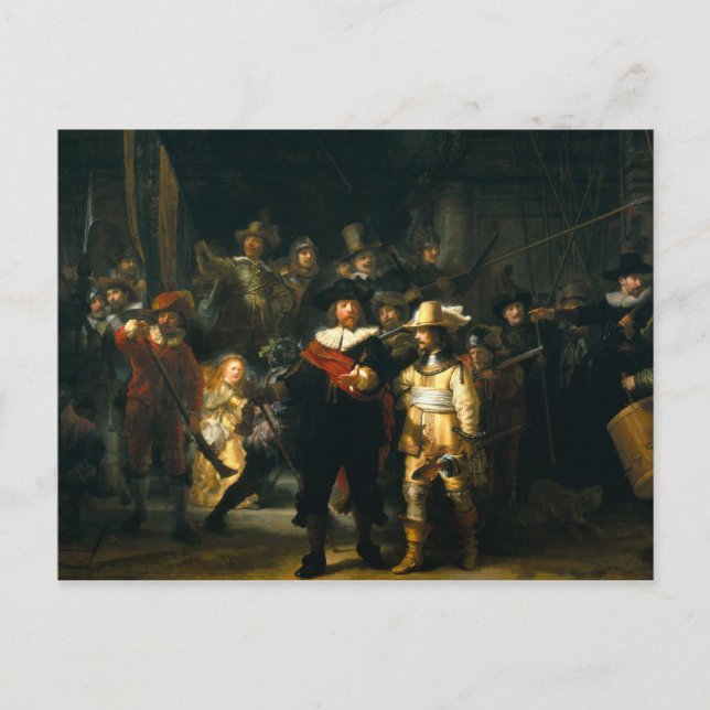 The Night Watch - Rembrandt Postcard (Front)