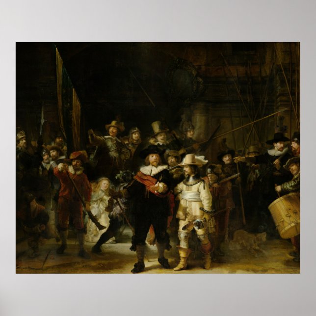 The Night Watch, Rembrandt van Rijn Poster (Front)