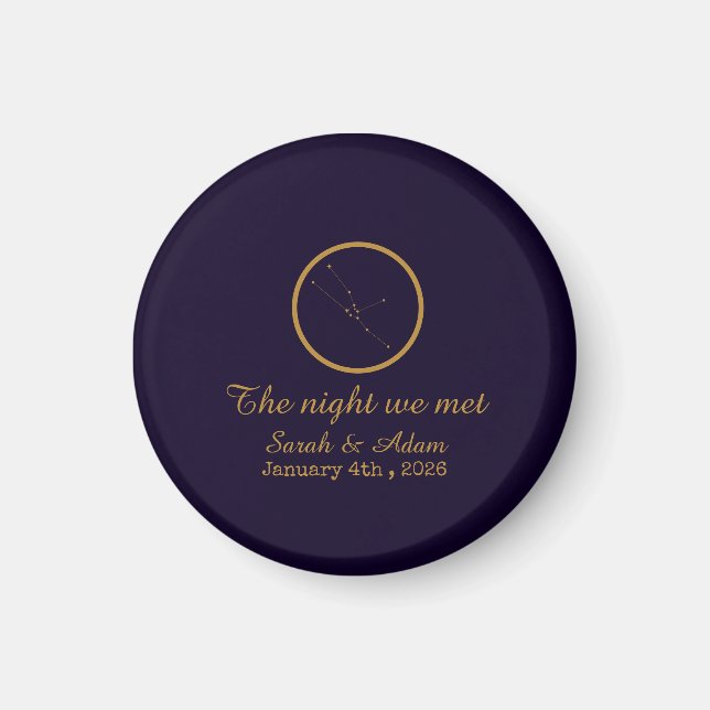 The Night We Met Star Map –Celestial love design Magnet (Front)