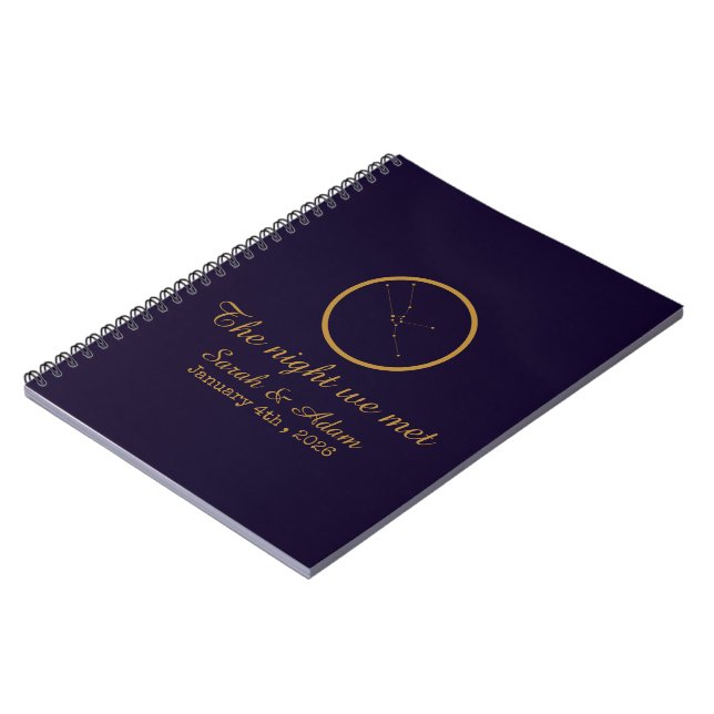The Night We Met Star Map –Celestial love design Notebook (Left Side)