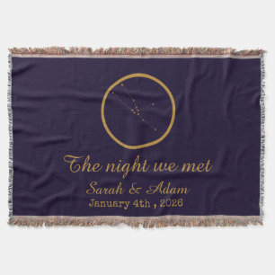 The Night We Met Star Map –Celestial love design Throw Blanket