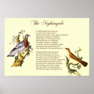 "The Nightingale" by Wordsworth - Art Print