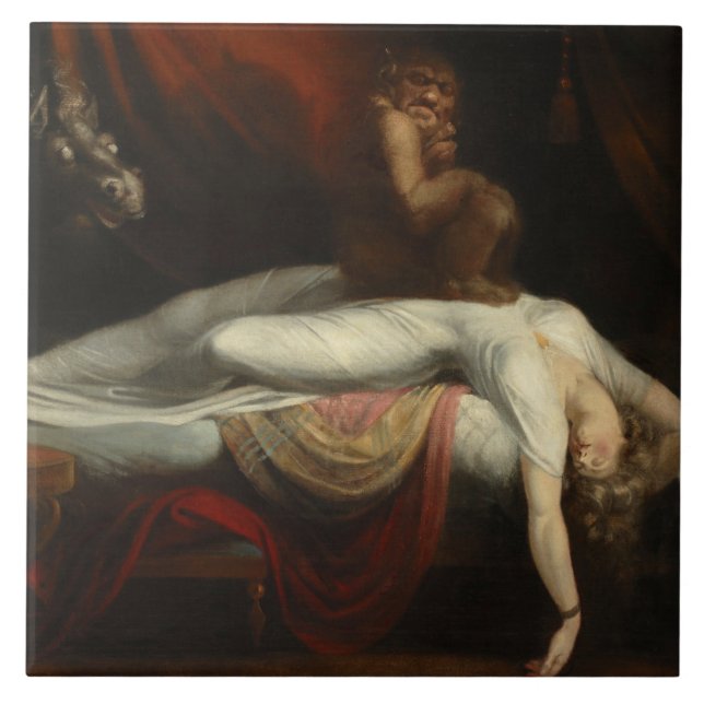 The Nightmare (by Henry Fuseli) Ceramic Tile (Front)